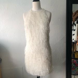 L’Agence Eyelash Fringe Mini Dress